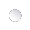 Elegant Decor Elegant Decor MR4821S 21 in. Metal Frame Round Mirror; Silver MR4821S